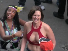 CrocoPost presents: Mardi gras girls flashing their tits for beads