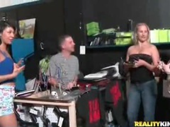 CrocoPost presents: Amateurs flash their sexy tits in group video