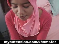 CrocoPost presents: Asian amateur in head scarf sucks then fucks