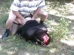 CrocoPost presents: Young redhead girl sucking and fucking outdoor