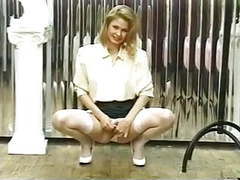 CrocoPost presents: Blonde spreads her legs to show off her pussy and ass