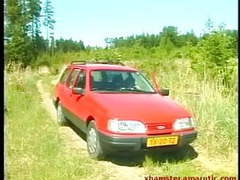 CrocoPost presents: Big boobed emergency fuck outdoor on the road