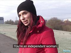 CrocoPost presents: Public agent jessica red gets cash for sex deal in a car