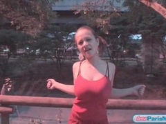 CrocoPost presents: Bouncy babe paris milan stretches outdoors