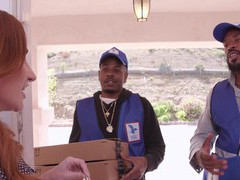 CrocoPost presents: Tattooed hottie sophia locke gets banged by two black guys at once