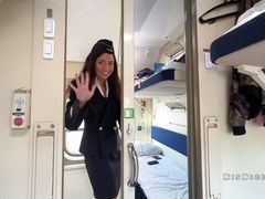 CrocoPost presents: Seduced the conductor on the train and fucked while she had a break