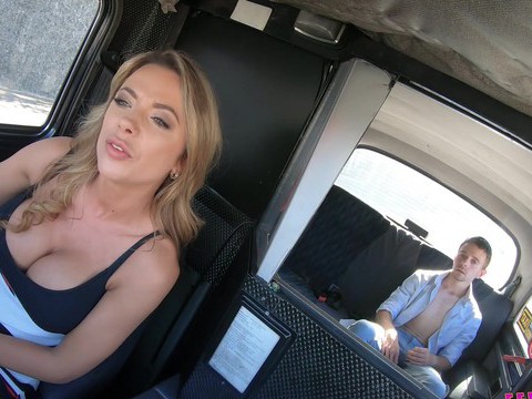 CrocoPost presents: Lucky passenger fucks wet pussy of horny taxi driver shalina devine