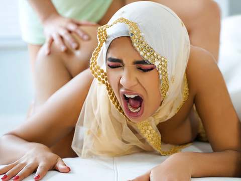 CrocoPost presents: Muslim cutie with juicy tits babi star bends over and takes fat cock in her ass - hijab hookup