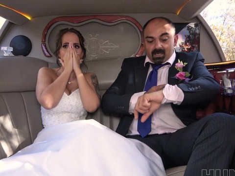 CrocoPost presents: Busty bride jennifer mendez gets ass fucked in back of the limo