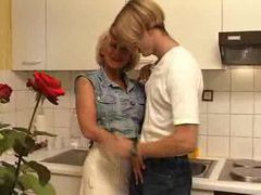 CrocoPost presents: Fucking his busty aunt in the kitchen