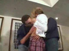 CrocoPost presents: Two guys and the little schoolgirl fucking