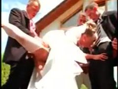 CrocoPost presents: Gangbang of a hot bride with pissing