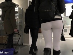 CrocoPost presents: Jeny smith  camel toe white leggings