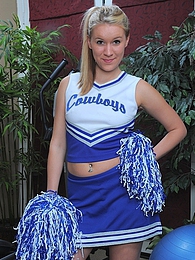 CrocoPost presents: Cheerleader Kristi Kay drops pompoms and gets naked