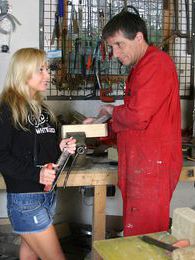 CrocoPost presents: Blonde teenage beauty fucking her old and horny handyman