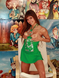 CrocoPost presents: Brunette beauty inserting a dildo into her soaked snatch