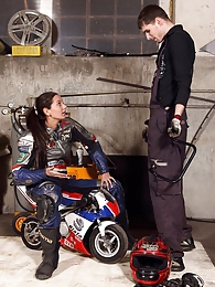 CrocoPost presents: Shy teenage biker chick fucks the horny mechanic hardcore