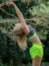 CrocoPost presents: Gorgeous blonde coed Kira Thorn gets her pussy fucked in the backyard