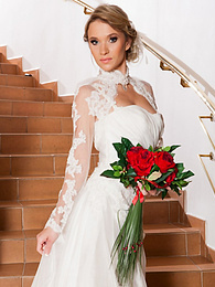 CrocoPost presents: Czech bride Angel Piaff gets banged in a laundry room after posing in lingerie