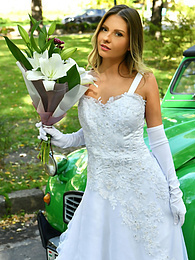 CrocoPost presents: Naughty bride Rebecca Volpetti takes a photographer assistant's stiff dick