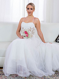 CrocoPost presents: Blonde bride Anna Khara has sex with the groom and a photographer at once