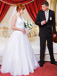 CrocoPost presents: Redhead Czech bride Lucy Bell getting double fucked on her wedding day