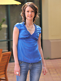 CrocoPost presents: Brunette doll with a nice ass Sierra strips and masturbates in public