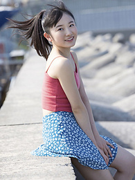 CrocoPost presents: Asian teen Chisaki Morito demonstrates her tiny tits and demonstrates her exposed body outdoors